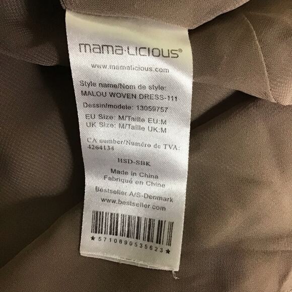 Women formal Maternity Dress Sz. Med Tan ASOS Mama Licious Dressy Tank Dress - Picture 9 of 10